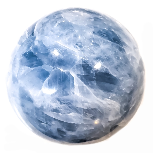 10cm Genuine Celestite Sphere Approximately 3.5" - Picture 4 of 5